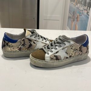 Golden Goose Hi Star Snake Print - Size 9 (EUR 39) NEW
